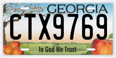 GA license plate CTX9769