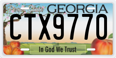 GA license plate CTX9770