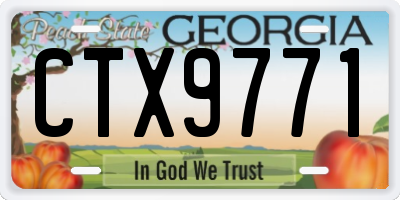 GA license plate CTX9771