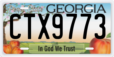 GA license plate CTX9773
