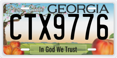 GA license plate CTX9776