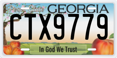 GA license plate CTX9779