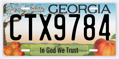 GA license plate CTX9784