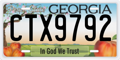 GA license plate CTX9792
