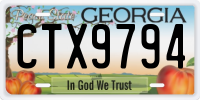 GA license plate CTX9794