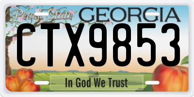 GA license plate CTX9853