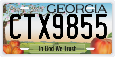 GA license plate CTX9855