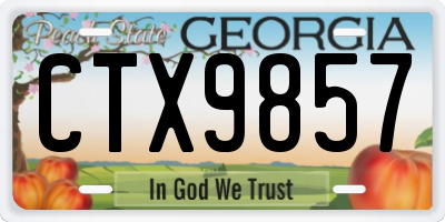 GA license plate CTX9857
