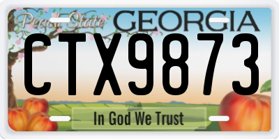 GA license plate CTX9873