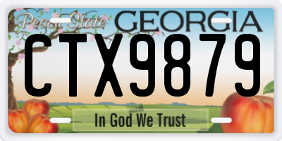 GA license plate CTX9879