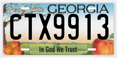 GA license plate CTX9913