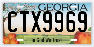 GA license plate CTX9969