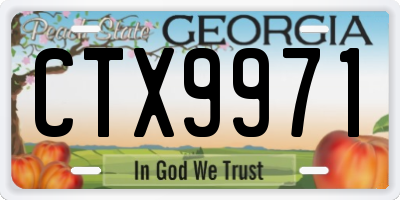 GA license plate CTX9971