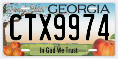 GA license plate CTX9974