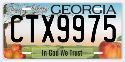 GA license plate CTX9975