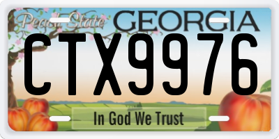 GA license plate CTX9976