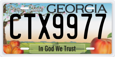 GA license plate CTX9977