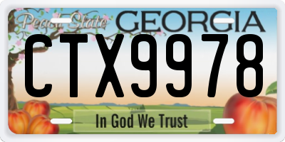 GA license plate CTX9978