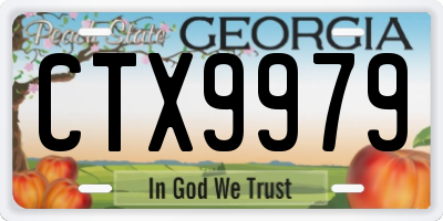 GA license plate CTX9979