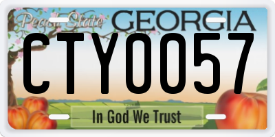 GA license plate CTY0057