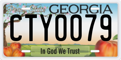 GA license plate CTY0079