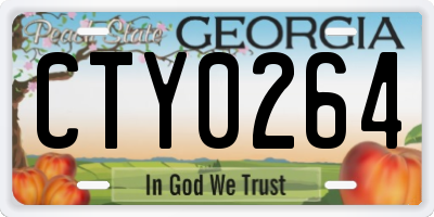 GA license plate CTY0264