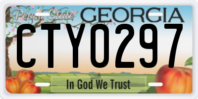 GA license plate CTY0297