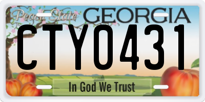 GA license plate CTY0431