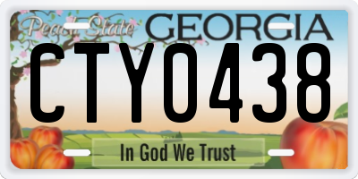 GA license plate CTY0438