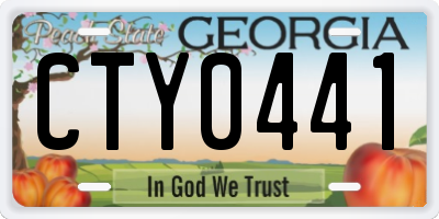 GA license plate CTY0441
