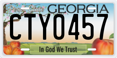 GA license plate CTY0457