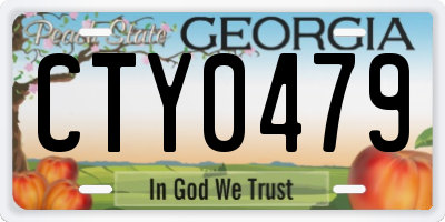 GA license plate CTY0479