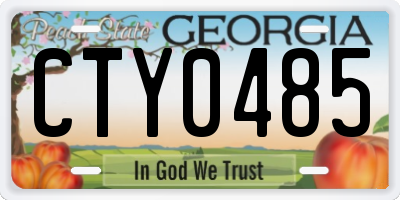GA license plate CTY0485