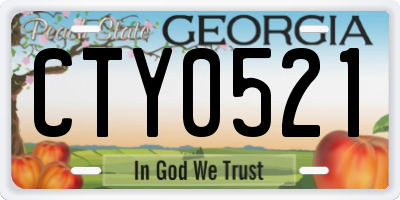 GA license plate CTY0521