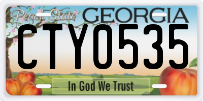 GA license plate CTY0535
