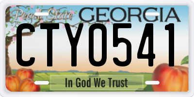 GA license plate CTY0541