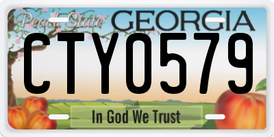 GA license plate CTY0579
