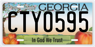 GA license plate CTY0595