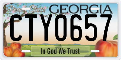 GA license plate CTY0657