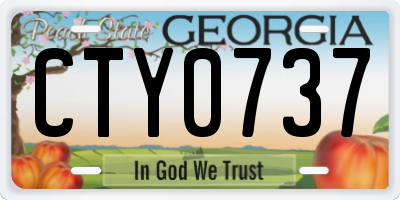 GA license plate CTY0737