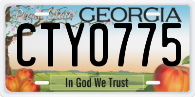 GA license plate CTY0775