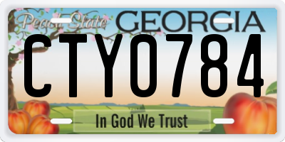 GA license plate CTY0784