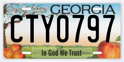 GA license plate CTY0797