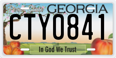 GA license plate CTY0841