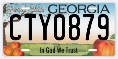 GA license plate CTY0879