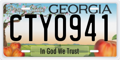 GA license plate CTY0941