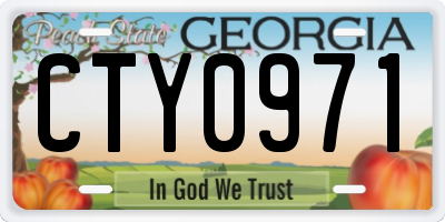 GA license plate CTY0971