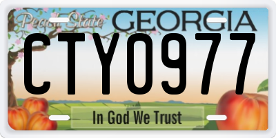 GA license plate CTY0977