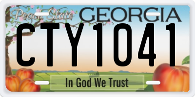 GA license plate CTY1041