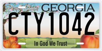 GA license plate CTY1042